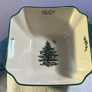 Spode Christmas tree square tall bowl PO4811